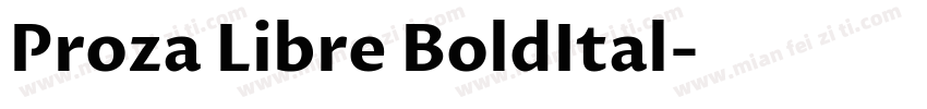 Proza Libre BoldItal字体转换